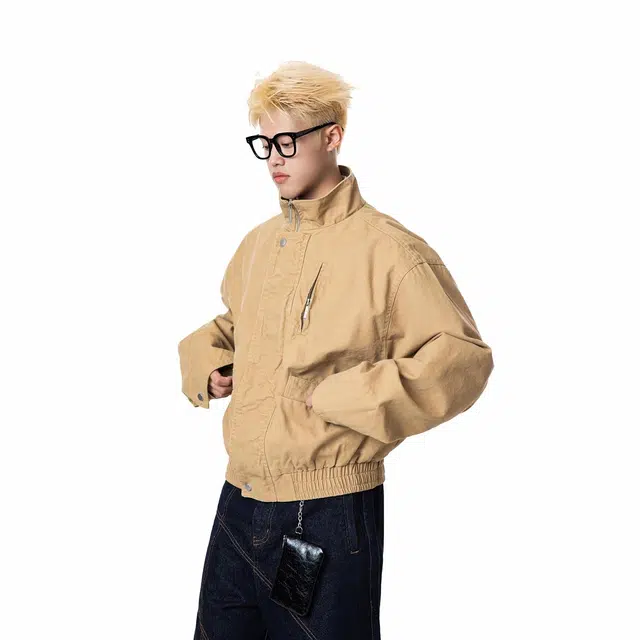 MADE EXTREME Vintage Fleece Cotton Jacket Khaki