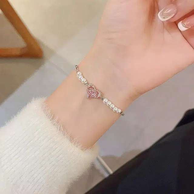 零误差 公主桃心 可爱设计感浪漫轻奢小众可调节 合金 手链 女款