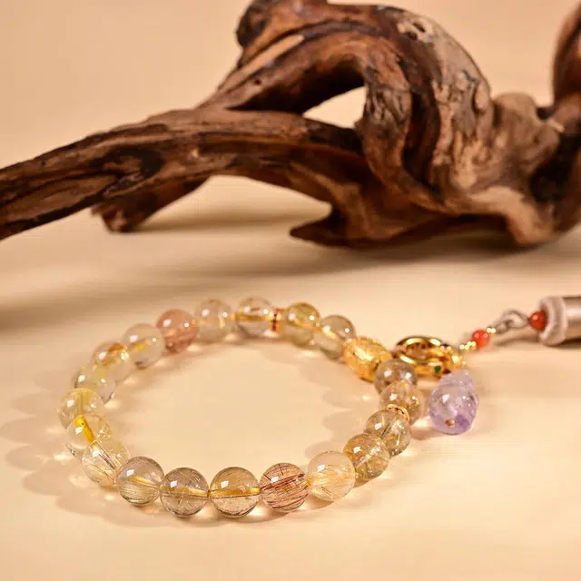 宫和御守 招财金发晶 手持 国风 故宫文创首饰 水晶 手串 男女同款情侣款