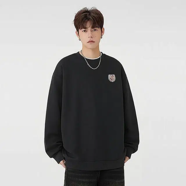 周同学 周杰伦美式高街潮牌设计品牌刺绣多巴胺色系无性别主义舒适纯色重磅宽松休闲套头圆领卫衣 男女同款