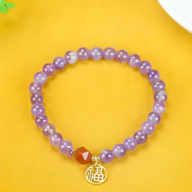 镯瑾 九紫离火设计 能量加持 时来运转运珠紫气东来磁场梦幻紫晶福牌 轻奢气质百搭#好运 紫水晶 手串 女款