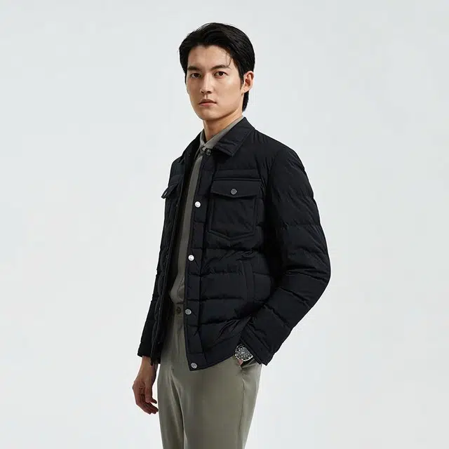 迪柯尼 商务休闲翻领羽绒服 男款