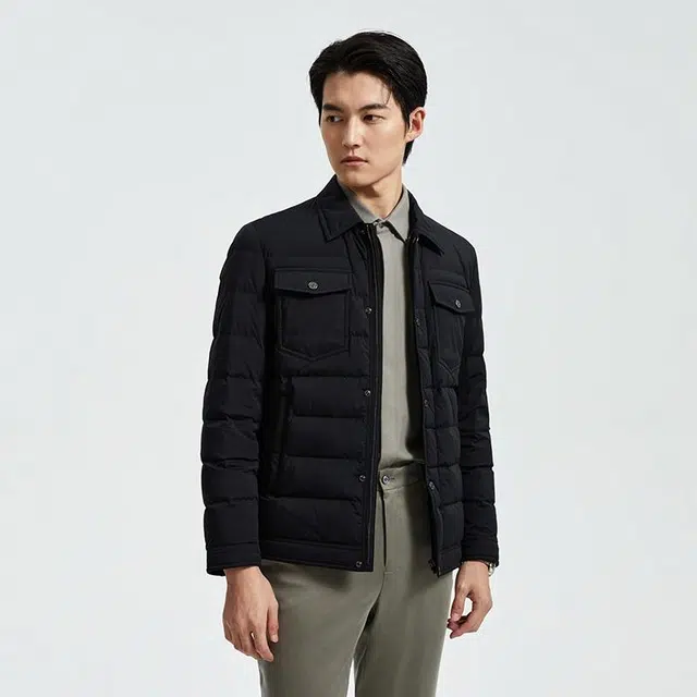 迪柯尼 商务休闲翻领羽绒服 男款