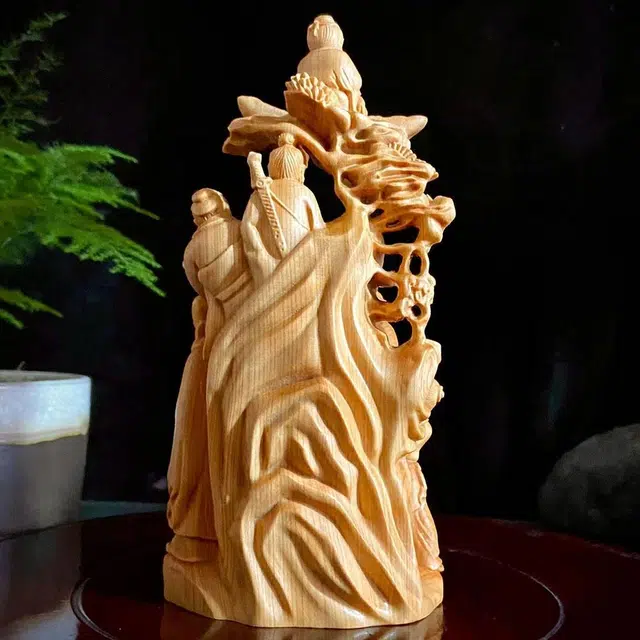仙作美 八仙过海 精雕工艺品#好运 崖柏 摆件 男女同款情侣款