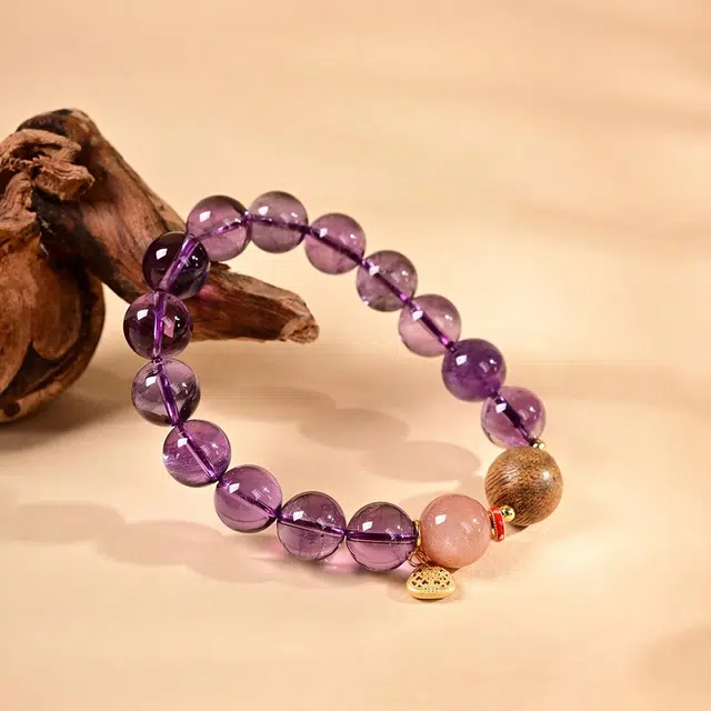 宫和御守 高品质设计款故宫文创首饰 转运粉晶紫 水晶 手串 男女同款情侣款