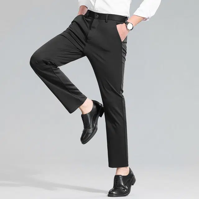 红豆 凉感防紫外线防晒舒适纯色轻商务日常百搭直筒宽松长裤休闲裤 男款