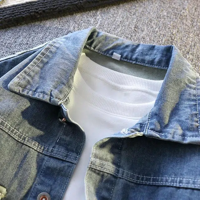 【dme】 美式嘻哈高街学院风复古基础款简约高级感工装大口袋休闲百搭宽松翻领牛仔外套 男女同款