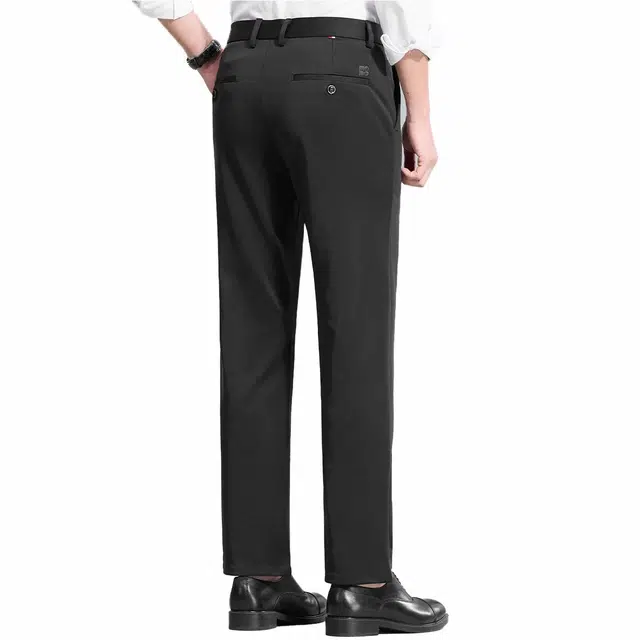 红豆 凉感防紫外线防晒舒适纯色轻商务日常百搭直筒宽松长裤休闲裤 男款