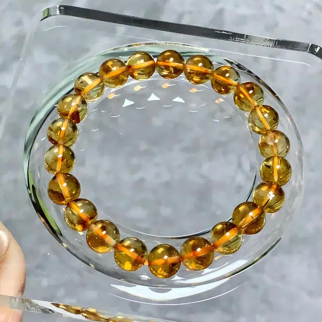【纳财捕金】 金逸晟 招米小能手日进斗金财运滚滚#好运天然 黄水晶 手串 男女同款情侣款