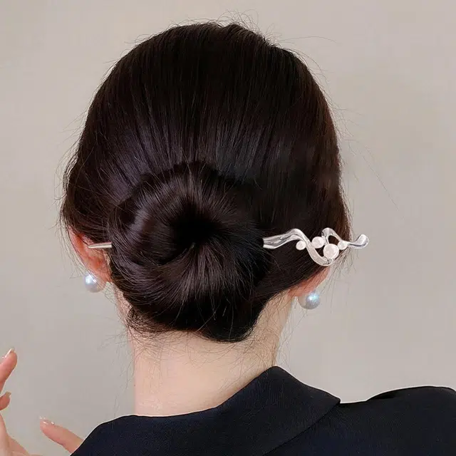 贯古今 高级感金属古风汉服新中式简约现代日常盘发 合金 发簪 女款