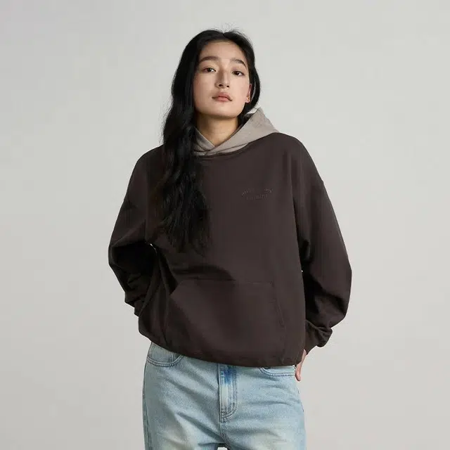 华人青年 撞色宽松帽衫休闲套头连帽卫衣 男女同款