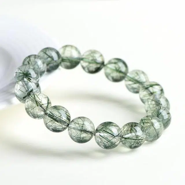 月岚 能量磁场开运轻奢珠宝级设计师甄选高定小众高级感#好运天然 绿发晶 手串 男女同款情侣款