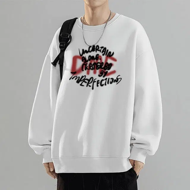【dme】 美式复古字母印花小众个性柔软舒适宽松休闲时尚百搭卫衣 男女同款