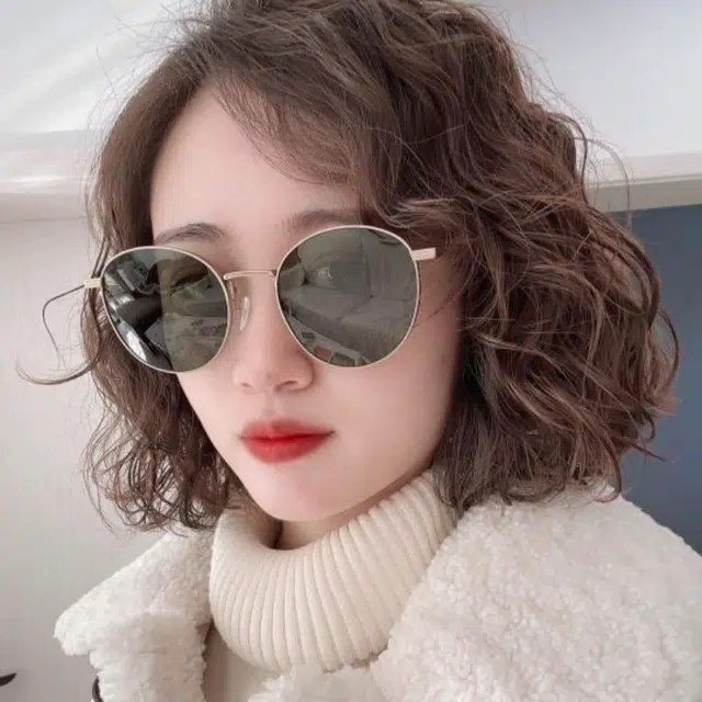 【可配度数】 佐川 超轻钛圆框 时尚百搭 高清偏光墨镜 防紫外线 开车出游专用 钛 圆形 太阳眼镜 男女同款情侣款