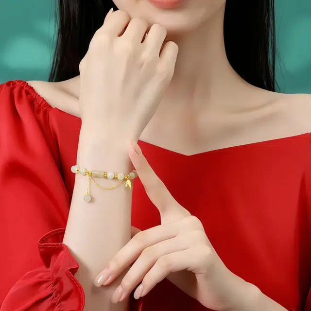 【光彩夺目】 帝苏行 和田玉竹节 新中式国潮 吉祥如意平安顺遂 简约小众设计 手串 白玉 女款