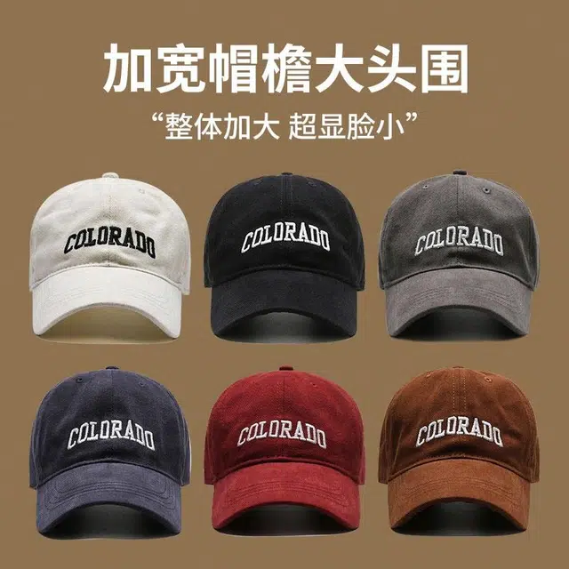 啄木鸟 秋冬季加绒加厚保暖防寒美式复古棒球帽大头围显脸小潮流字母刺绣宽檐舒适软顶 棉 鸭舌帽 男女同款情侣款