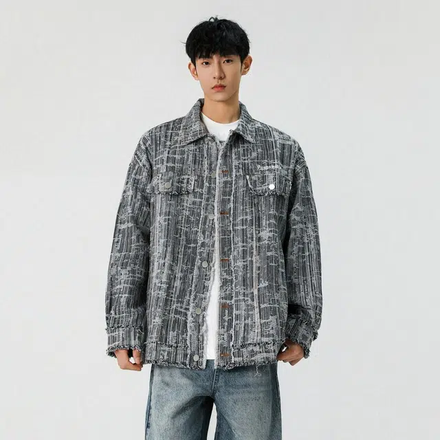 佐菲利 潮牌痞帅美式高街潮流宽松百搭牛仔外套 男款