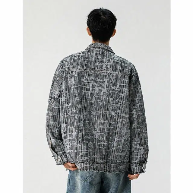 佐菲利 潮牌痞帅美式高街潮流宽松百搭牛仔外套 男款