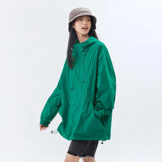 稻草人 美式山系户外薄款速干登山透气防紫外线舒适百搭宽松休闲连帽防晒服 男女同款