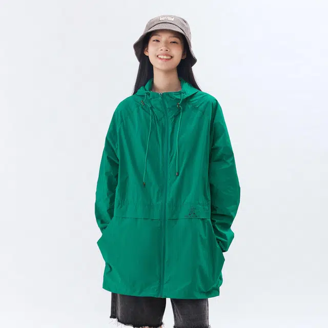 稻草人 美式山系户外薄款速干登山透气防紫外线舒适百搭宽松休闲连帽防晒服 男女同款