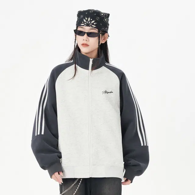 王者荣耀 阿古朵款 简约条纹宽松休闲百搭立领夹克外套 男女同款