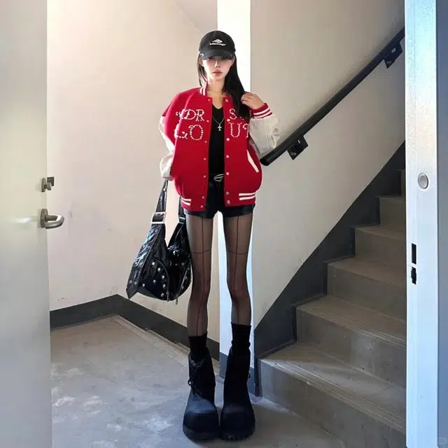 物质公式  美式复古重磅珍珠字母工艺高级感宽松百搭休闲潮流痞帅运动个性棒球服 男女同款
