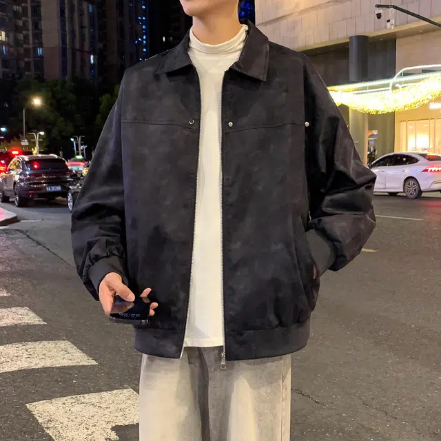 大卫贝肯 美式潮流复古拉链棒球服翻领休闲百搭舒适工装宽松夹克外套 男女同款