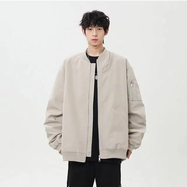 佐菲利  美式高街宽松百搭多口袋棒球服 男女同款