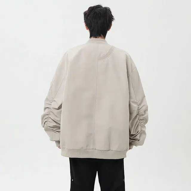 佐菲利  美式高街宽松百搭多口袋棒球服 男女同款