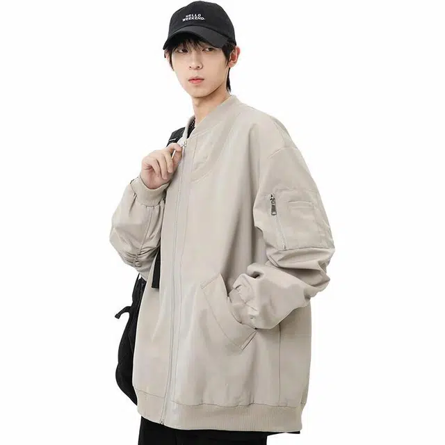 佐菲利  美式高街宽松百搭多口袋棒球服 男女同款