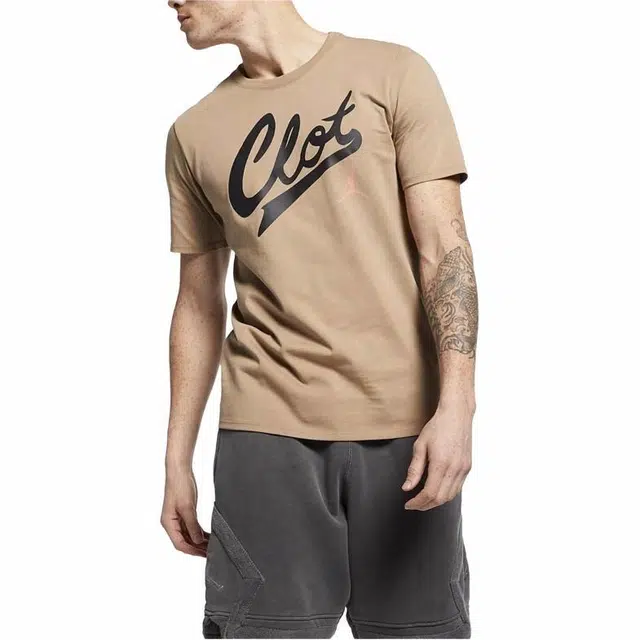 Jordan x CLOT Logo T-Shirt Khaki