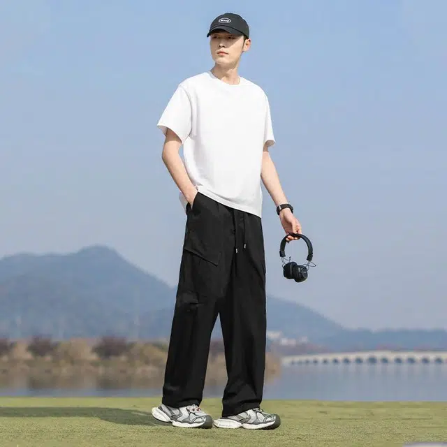 袋鼠 美式复古宽松百搭工装裤 男女同款