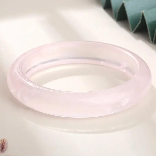 【透亮粉晶】 老凤祥 樱花淡粉 温柔晶石 桃花转运早日脱单 新中式精致古风透亮樱花粉 百搭高级感轻奢#好运天然 粉水晶 手镯 女款