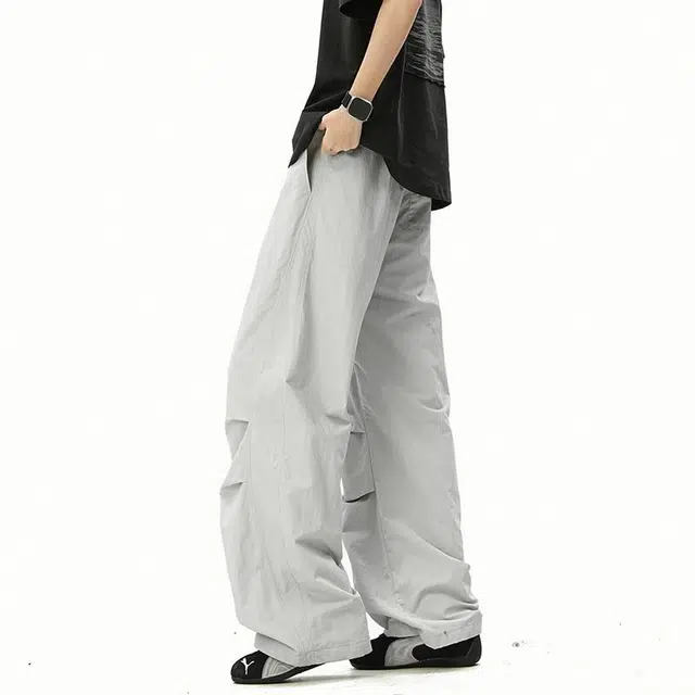 欧路得 美式皱褶户外运动百搭宽松机能透气速干休闲裤 男款