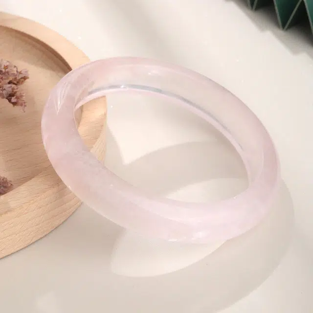 【透亮粉晶】 老凤祥 樱花淡粉 温柔晶石 桃花转运早日脱单 新中式精致古风透亮樱花粉 百搭高级感轻奢#好运天然 粉水晶 手镯 女款