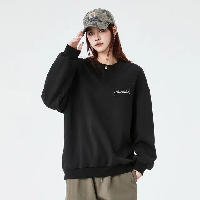 ROBINHOOD Vintage Patchwork Pullover Sweatshirt