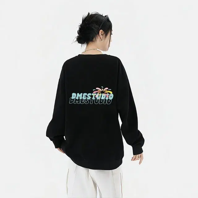 【dme】 潮牌高街创意美式镂空字母个性印花休闲圆领百搭宽松设计款舒适情侣装长袖春款卫衣 男女同款
