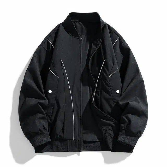 雅鹿 男春秋季棒球服防泼水防风户外休闲纯色工装外套男装夹克 男款