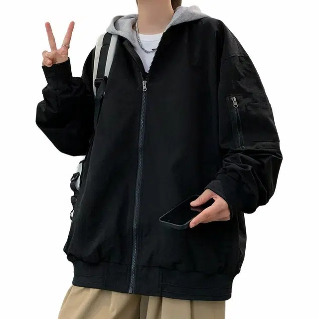 袋鼠 美式复古户外高街外套夹克 男女同款