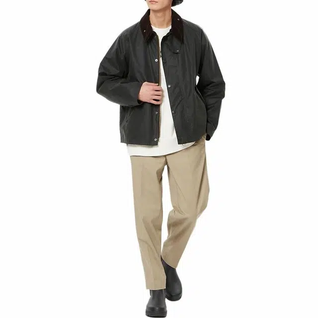 Barbour Waxed Short Jacket Green