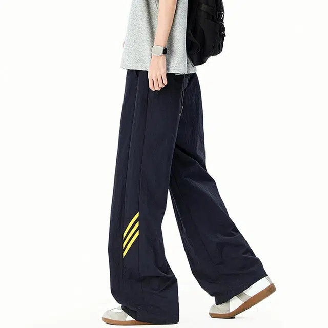 欧路得 美式三条杠伞兵裤子户外运动潮牌宽松凉感透气速干长裤休闲裤 男款