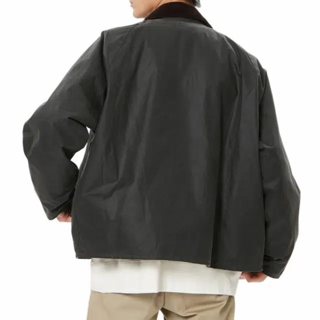 Barbour Waxed Short Jacket Green