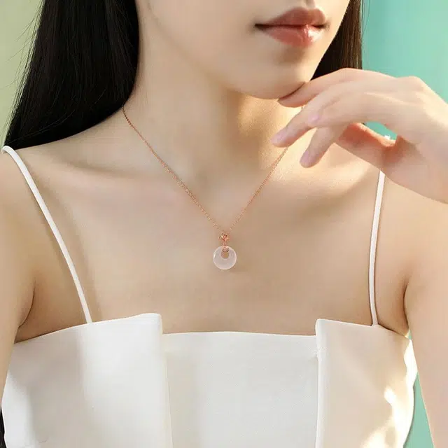 金师傅 三生有幸吊坠 新中式银杏国潮气质典雅大方 小众轻奢设计高级感#好运 玉髓 项链 男女同款情侣款