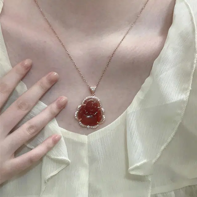 七小匠 转运冰透靓丽 复古国风 玛瑙 项链 男女同款情侣款