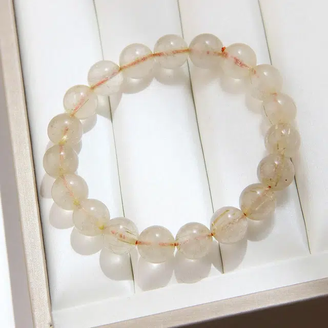 墨者善石 财源滚滚 招财进宝 温婉文艺甜美可爱#好运天然 金发晶 手串 男女同款情侣款