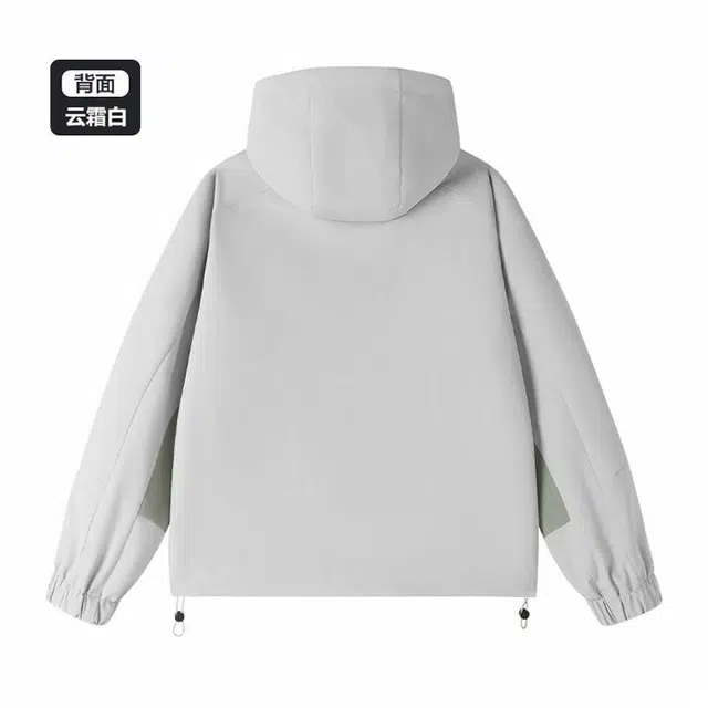 雅鹿 运动户外宽松连帽美式防水夹克外套 男女同款