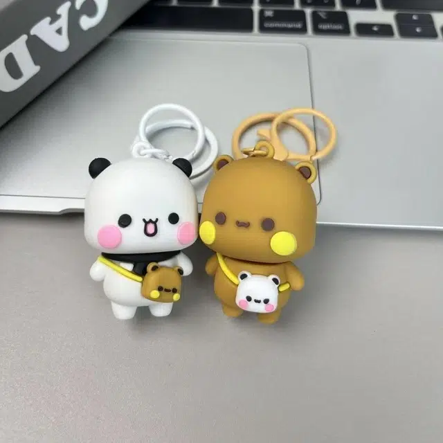 祎步康 熊猫布布钥匙扣 树脂 挂件 男女同款情侣款
