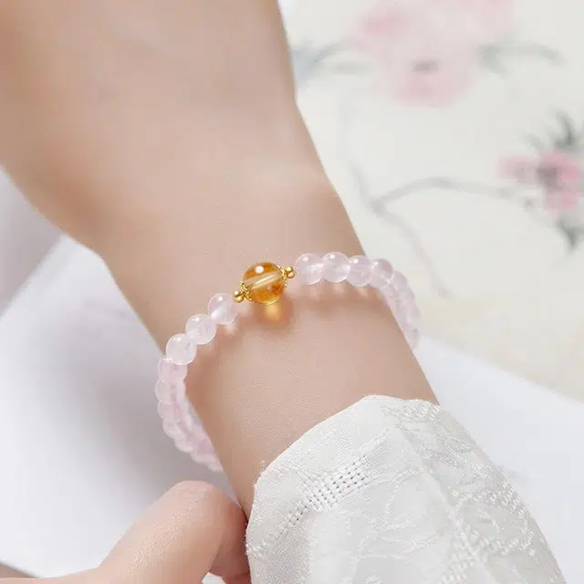 金碧鸢 【转运珠】 好运连连旺事业旺学业 招财纳福新中式复古典雅气质高级感轻奢#好运 水晶 玉石手串 女款