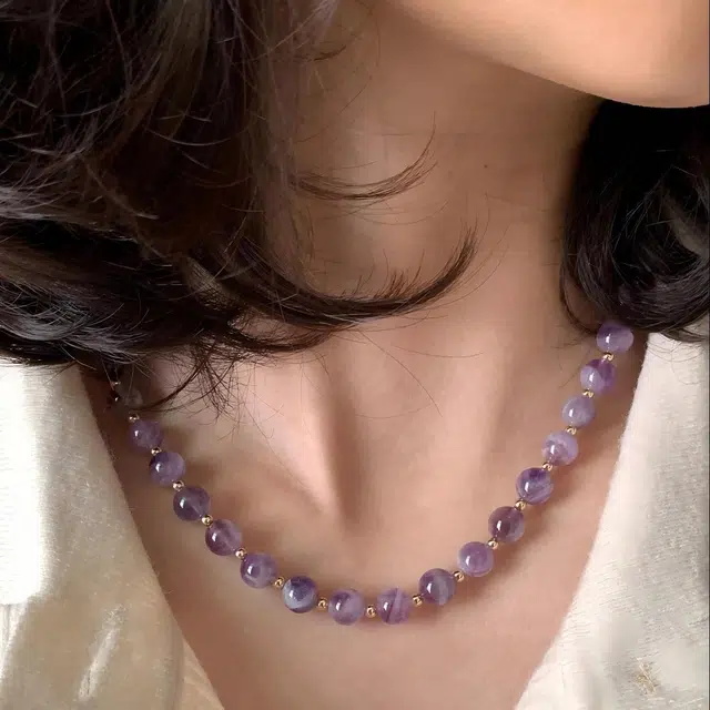 【九紫大运 诸事顺利】 金逸晟 好运来财 磁吸扣 紫水晶 项链 女款