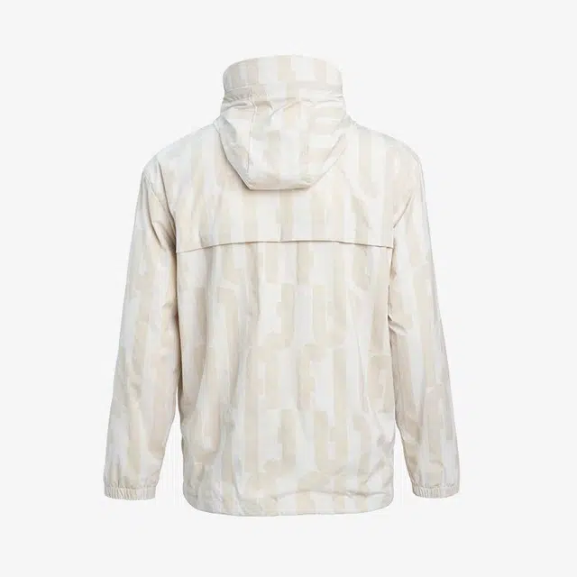 雅鹿 秋冬男装梭织休闲外套户外运动工装防风宽松连帽风衣夹克 男女同款 米白色